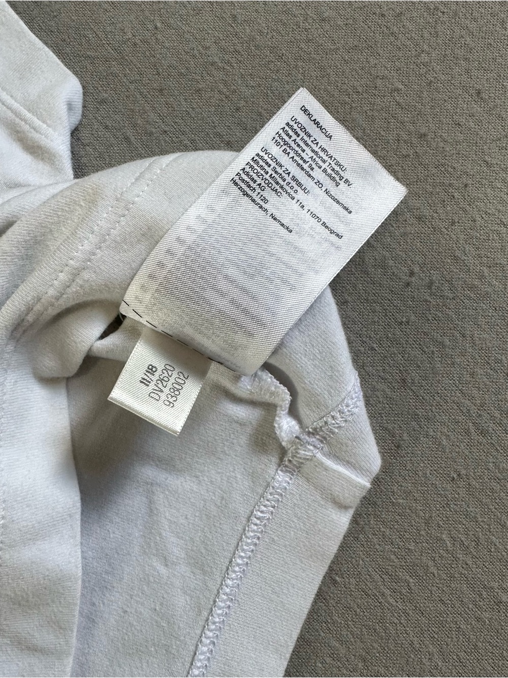 Adidas Originals White Cropped Three Stripe T-Shirt Size S - Picture 4 of 5